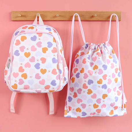 Sac à dos isotherme fleurs du jardin Bleu menthol+Kaki+Rose+Saumon+Vert 16 - vertbaudet enfant 