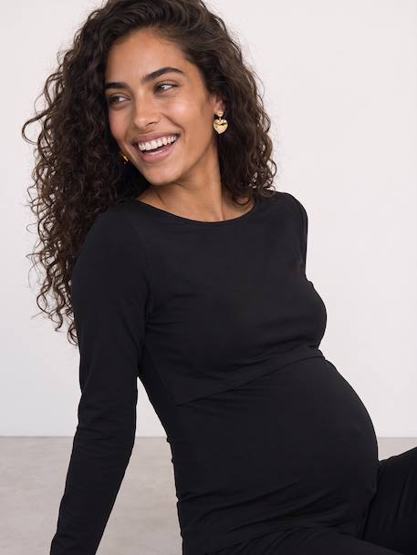 T-shirt grossesse et allaitement noir 7 - vertbaudet enfant 