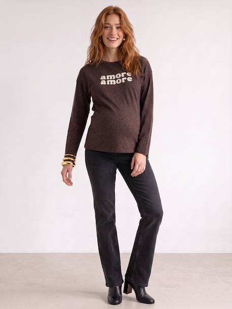 T-shirt grossesse manches longues chocolat 5 - vertbaudet enfant 