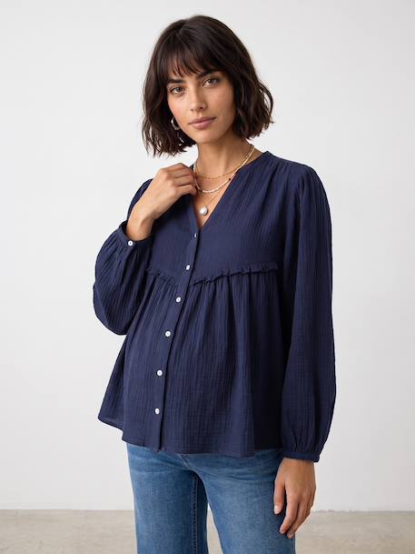 Chemise grossesse et allaitement bleu ardoise 7 - vertbaudet enfant 