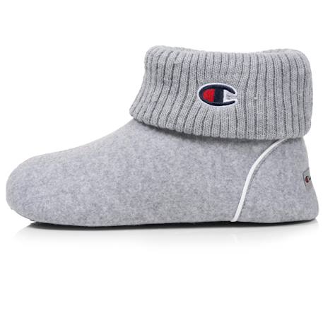 Chaussons bottillons polaire chinée doux pantoufle confort maison en hiver Gris chiné clair 3 - vertbaudet enfant 