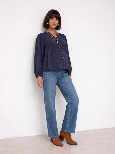 Chemise grossesse et allaitement bleu ardoise 1 - vertbaudet enfant 