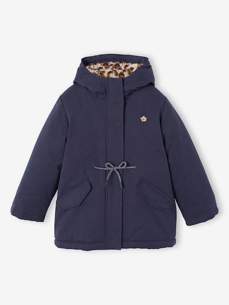Parka 3 en 1 fille amovible blush+marine 16 - vertbaudet enfant 