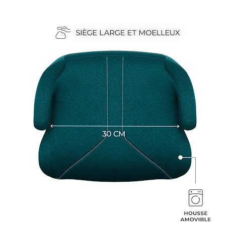 Réhausseur Auto Kinderkraft I-BOOST I-SIZE avec ISOFIX, Conforme R129 i-Size, Accoudoirs Ergonomiques et Assise Confort Gris+Noir+Rose+Vert 22 - vertbaudet enfant 