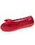 Chaussons ballerines microvelours semelle ergonomique, mousse à mémoire forme Noir+Rayures canard+Rouge 18 - vertbaudet enfant 