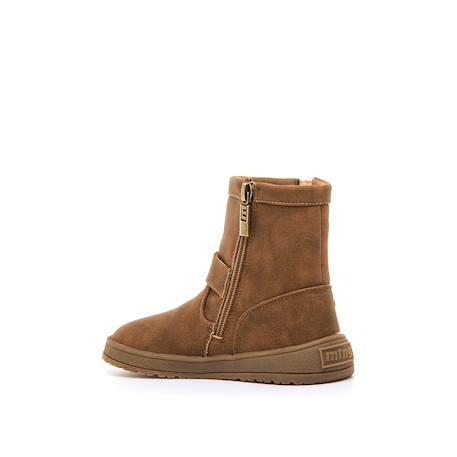 Bottines filles synthétique fermeture éclair barefoot Black+Brown+Moka 10 - vertbaudet enfant 