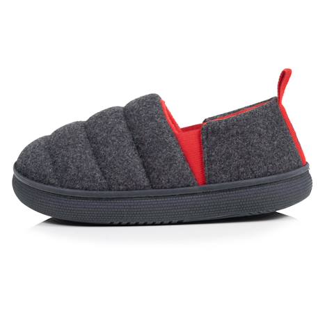 Chaussons mocassins polaire chinée semelle bloup extra confort Gris chiné 4 - vertbaudet enfant 