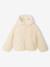 Veste fille à capuche sherpa imprimée léopard écru+marron imprimé 1 - vertbaudet enfant 
