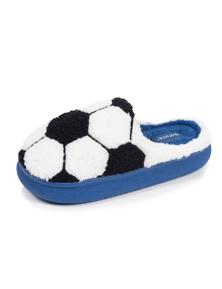 Chaussons mules maille bouclette semelle bloup extra confort Bleu 6 - vertbaudet enfant 