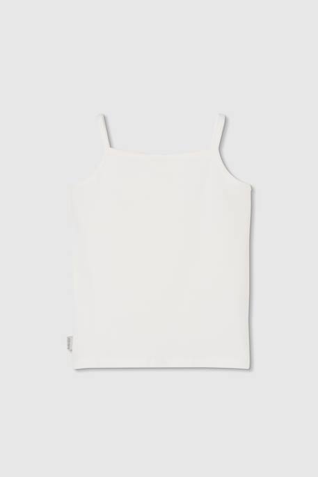 Débardeur fille en coton Blanc 3 - vertbaudet enfant 
