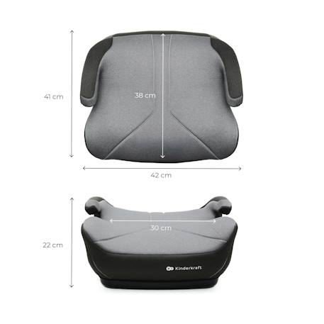 Réhausseur Auto Kinderkraft I-BOOST I-SIZE avec ISOFIX, Conforme R129 i-Size, Accoudoirs Ergonomiques et Assise Confort Gris+Noir+Rose+Vert 6 - vertbaudet enfant 