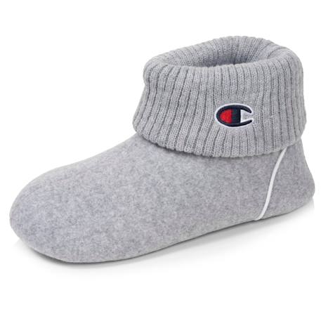 Chaussons bottillons polaire chinée doux pantoufle confort maison en hiver Gris chiné clair 1 - vertbaudet enfant 