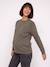 Sweat grossesse et allaitement kaki 8 - vertbaudet enfant 