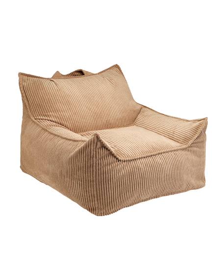 Fauteuil club pouf ado en velours côtelé Brown sugar+Toffee 12 - vertbaudet enfant 