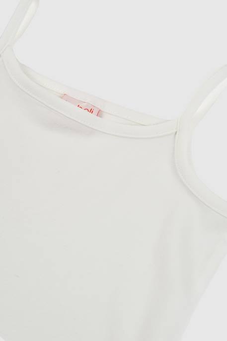 Débardeur fille en coton Blanc 4 - vertbaudet enfant 
