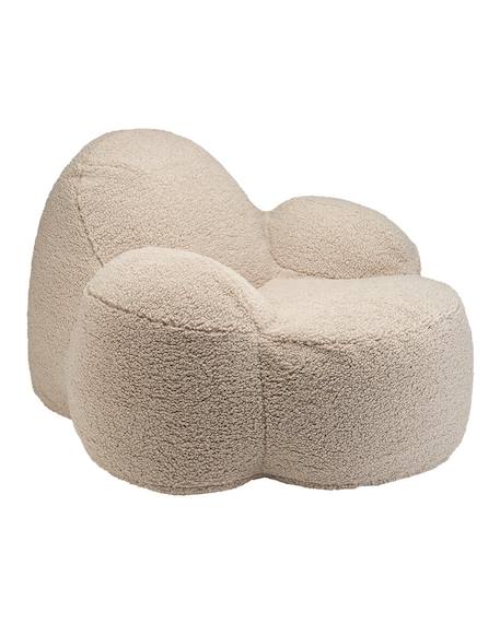 Fauteuil Momo pouf ado en teddy Biscuit 6 - vertbaudet enfant 