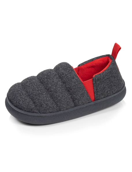 Chaussons mocassins polaire chinée semelle bloup extra confort Gris chiné 6 - vertbaudet enfant 