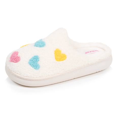 Chaussons mules maille bouclette semelle bloup extra confort Ivoire 1 - vertbaudet enfant 