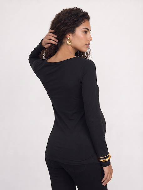 T-shirt grossesse et allaitement noir 5 - vertbaudet enfant 