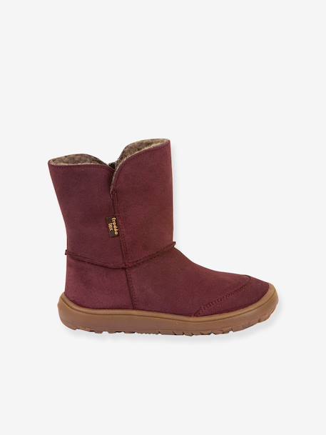 Bottes pieds nus enfants BAREFOOT TEX SUEDE Froddo bordeaux+gris+noir+or 2 - vertbaudet enfant 