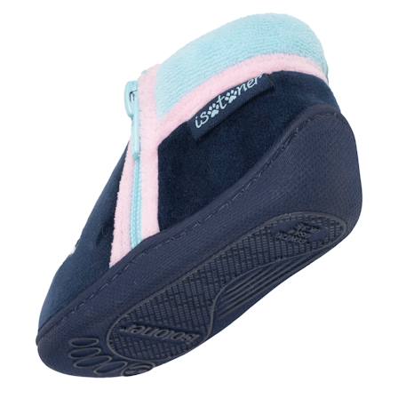 Chaussons bottillons à zip, faciles à enfiler, bon maintien du pied, semelle antidérapante Marine 5 - vertbaudet enfant 