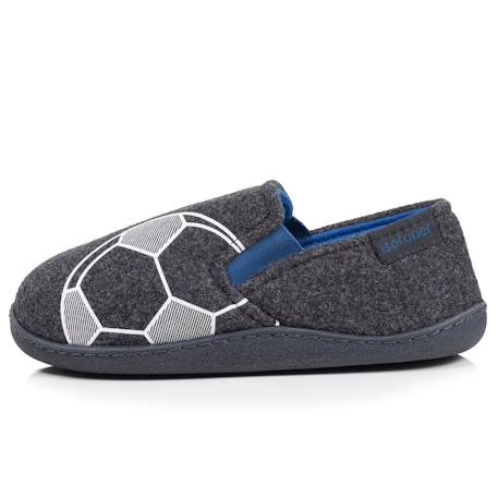 Chaussons mocassins polaire chinée, maintien du pieds, semelle légère, souple Gris chiné 3 - vertbaudet enfant 