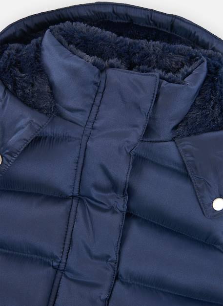 Doudoune sans manches fille avec capuche Bleu 4 - vertbaudet enfant 
