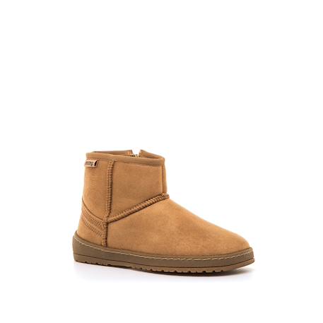 Bottines filles synthétique fermeture éclair Black+Brown 4 - vertbaudet enfant 