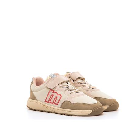 Sneakers filles synthétique lacets- fermeture adhésive barefoot Pink+White 4 - vertbaudet enfant 
