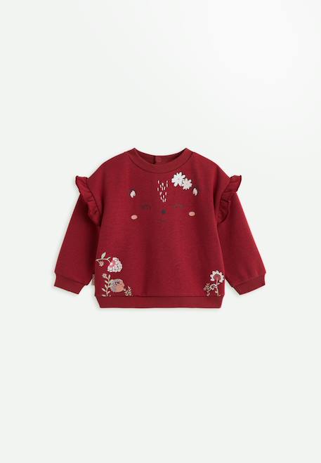 Fille-Sweat-shirt bébé en molleton harmony