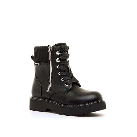 Bottines filles synthétique fermeture éclair Black 2 - vertbaudet enfant 