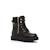 Bottines filles synthétique fermeture éclair Black 2 - vertbaudet enfant 