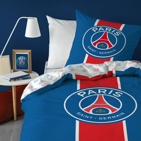 Parure de lit imprimée 100% coton, psg classic Bleu 1 - vertbaudet enfant 