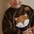 Sweat-shirt bébé en velours ginkgo Vert 5 - vertbaudet enfant 