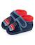 Chaussons bottillons velours maintien renforcé, fermeture scratch, simple à enfiler Marine 6 - vertbaudet enfant 