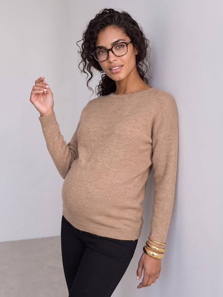 Pull devant/dos grossesse et allaitement beige+Blanc 7 - vertbaudet enfant 