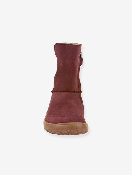 Bottes pieds nus enfants BAREFOOT TEX SUEDE Froddo bordeaux+gris+noir+or 5 - vertbaudet enfant 