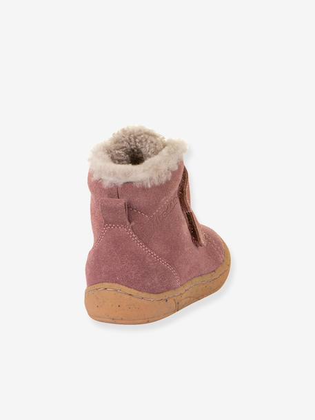 Boots fille MINNI SUEDE Froddo bleu pétrole+fuchsia+vieux rose 16 - vertbaudet enfant 