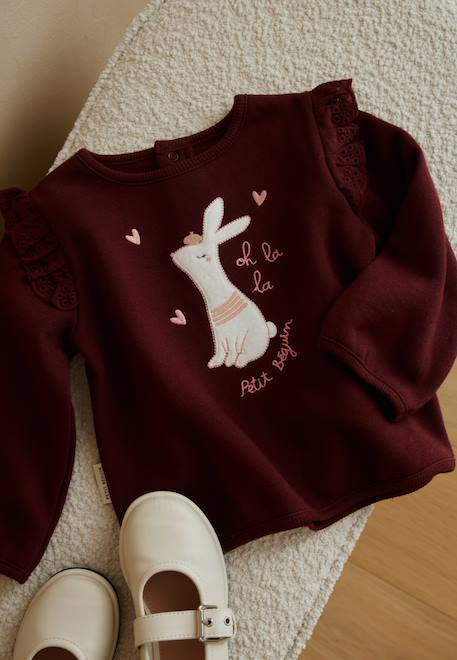 Fille-Sweat-shirt bébé en molleton aimée