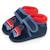 Chaussons bottillons velours maintien renforcé, fermeture scratch, simple à enfiler Marine 1 - vertbaudet enfant 