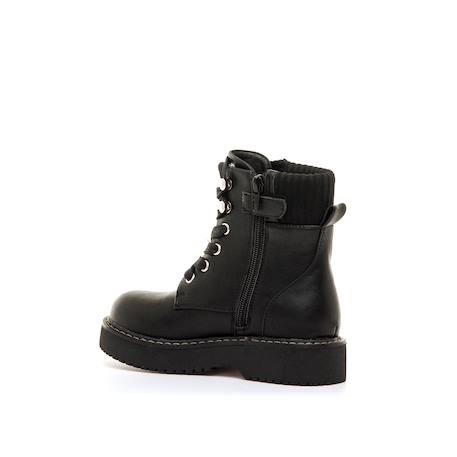 Bottines filles synthétique fermeture éclair Black 4 - vertbaudet enfant 