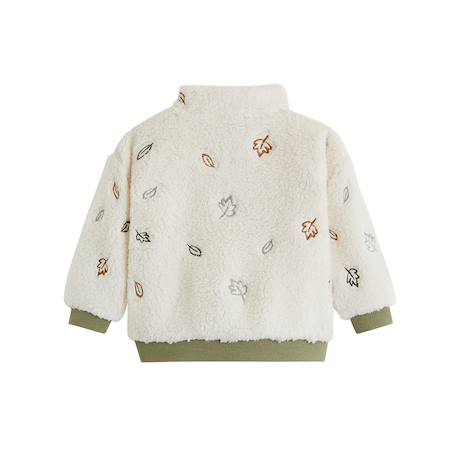 Sweat-shirt bébé en sherpa ginkgo Ecru 3 - vertbaudet enfant 