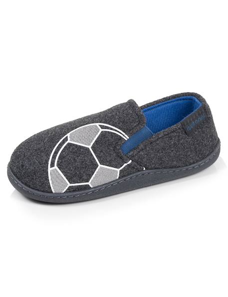 Chaussons mocassins polaire chinée, maintien du pieds, semelle légère, souple Gris chiné 6 - vertbaudet enfant 