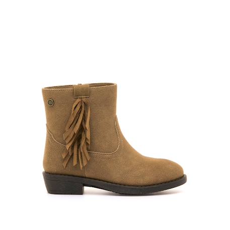 Bottines filles synthétique fermeture éclair Brown 1 - vertbaudet enfant 