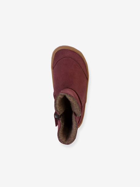 Bottes pieds nus enfants BAREFOOT TEX SUEDE Froddo bordeaux+gris+noir+or 4 - vertbaudet enfant 