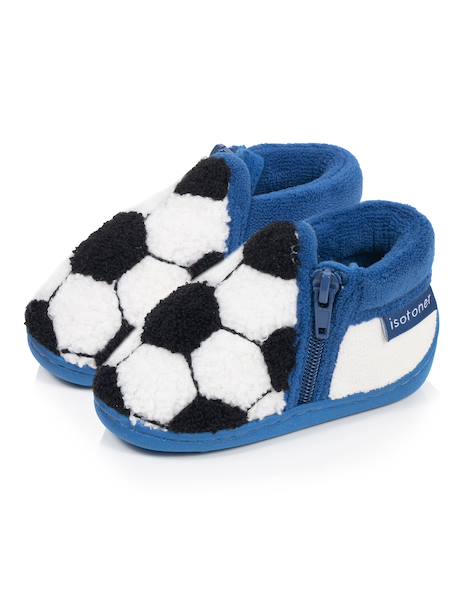Chaussons bottillons à zip, faciles à enfiler, bon maintien du pied, semelle antidérapante Bleu 6 - vertbaudet enfant 