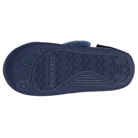 Chaussons bottillons velours maintien renforcé, fermeture scratch, simple à enfiler Marine 4 - vertbaudet enfant 