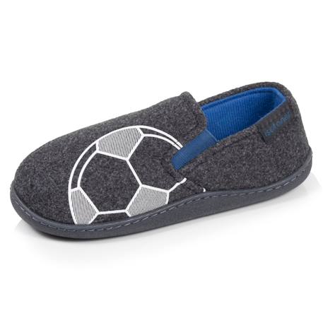 Chaussons mocassins polaire chinée, maintien du pieds, semelle légère, souple Gris chiné 1 - vertbaudet enfant 
