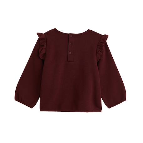 Sweat-shirt bébé en molleton aimée Bordeaux 3 - vertbaudet enfant 