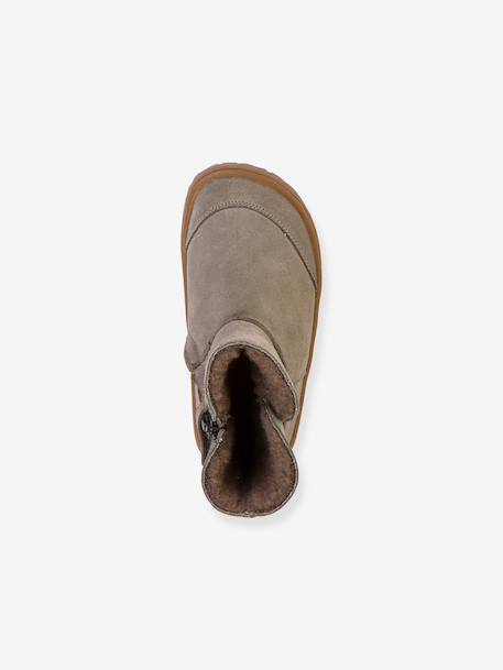 Bottes pieds nus enfants BAREFOOT TEX SUEDE Froddo bordeaux+gris+noir+or 10 - vertbaudet enfant 
